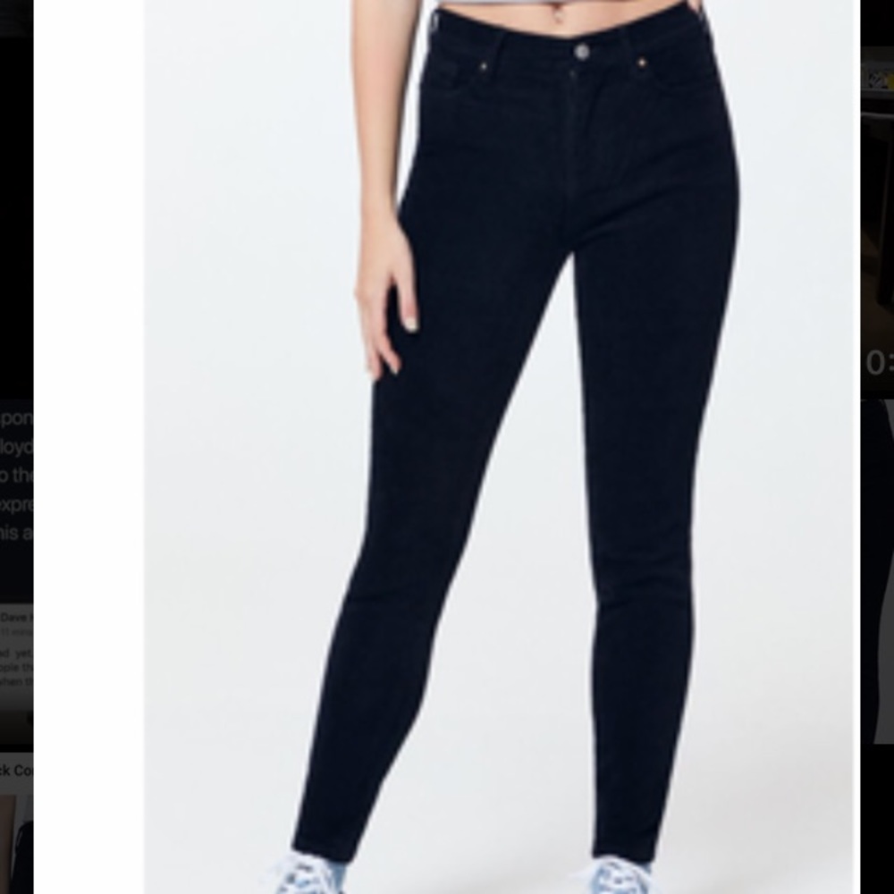 Black corduroy PacSun pants